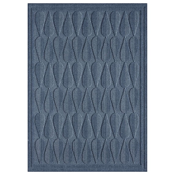 Nimes Cascade Area Rug, Dark Blue - 7'10"x9'10"