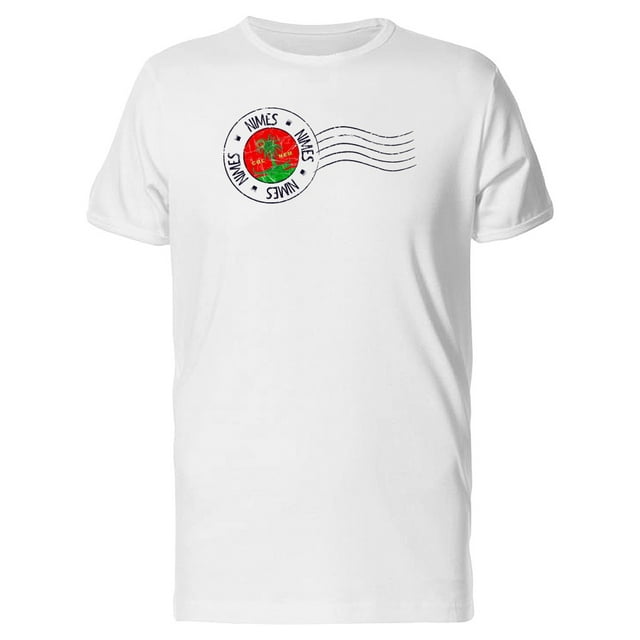 Nimes Grunge Postal Flag Tee Men's -Image by Shutterstock