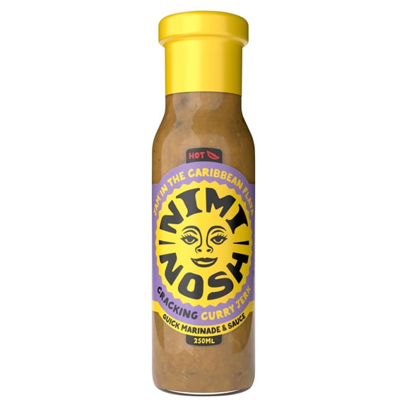 Nimi Nosh Cracking Curry Jerk Quick Marinade & Sauce 250ml, Imported from Britain