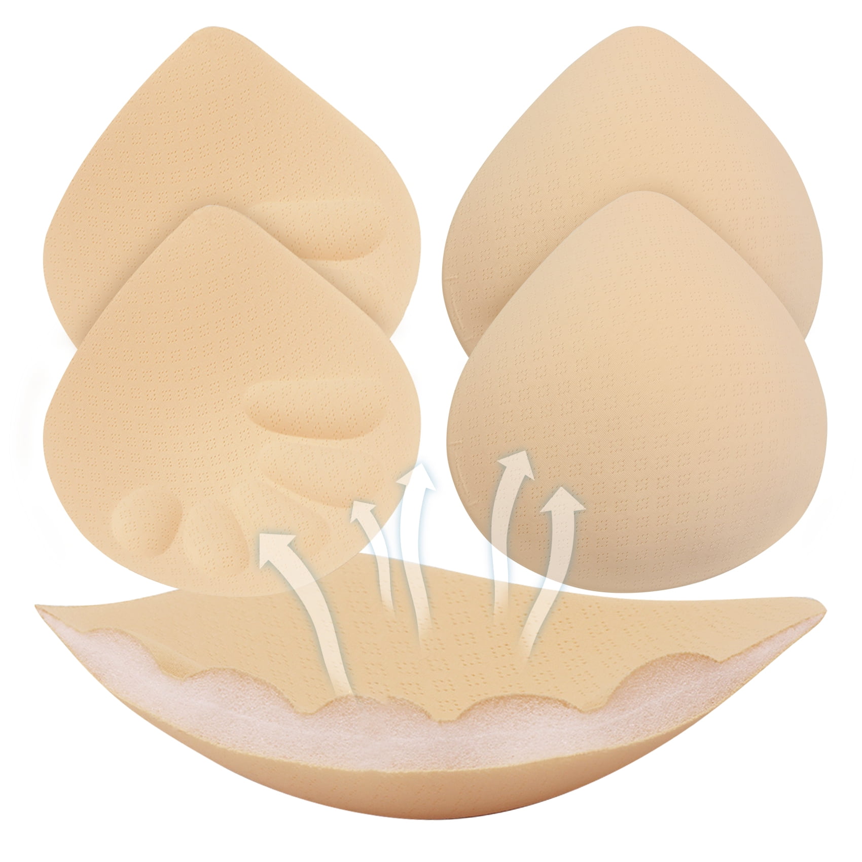 Nimiah 2 Pairs Bra Pads Inserts, Removable Bra Pads Sewn Padded for ...
