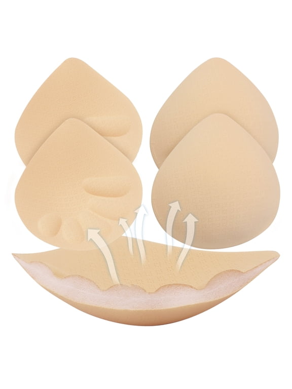 2 Pairs Bra Pads Inserts, Removable Bra Pads Replacement Insert Padded for Sports Bra A/B Cup