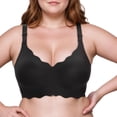 thumbnail image 1 of Nimiah Bras for Women Full Coverage No Underwire Seamless Comfortable Everyday Bras, Black, 1 of 6