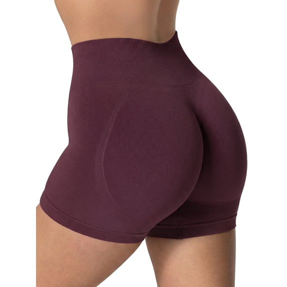 Nimiah Butt Lifting Scrunch Biker Shorts Women High Waist Yoga Gym Workout Tummy Control Shorts, Purple