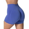 thumbnail image 1 of Nimiah Butt Lifting Scrunch Biker Shorts Women High Waist Yoga Gym Workout Tummy Control Shorts, Royal Blue, 1 of 8