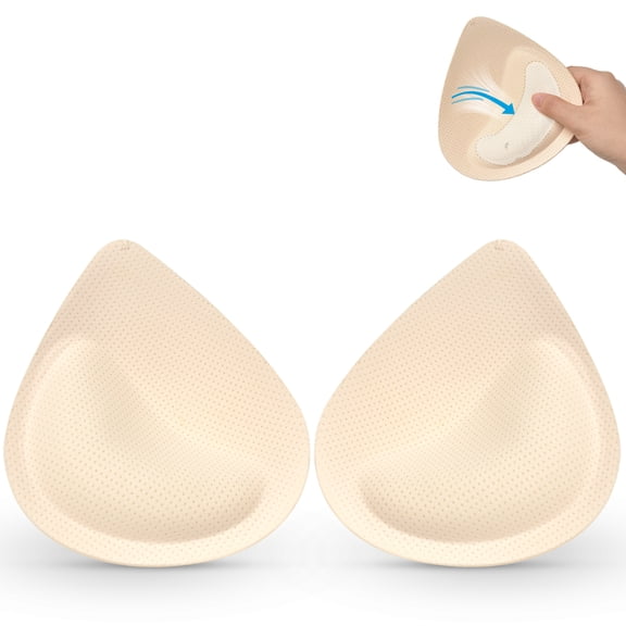 Nimiah Inflatable Bra Push Up Bra Pads Inserts Air Pump Removable Cup Breast Enhancer Cups Add 1-2 Cup Sizes