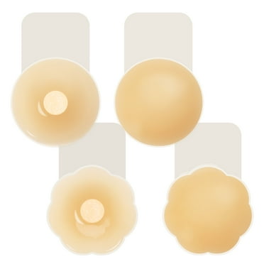 Nimiah Silicone Nipple Covers Lift, Sticky Bra Adhesive Bra for Women, Reusable Push Up Bras with Pasties, 2 Pairs