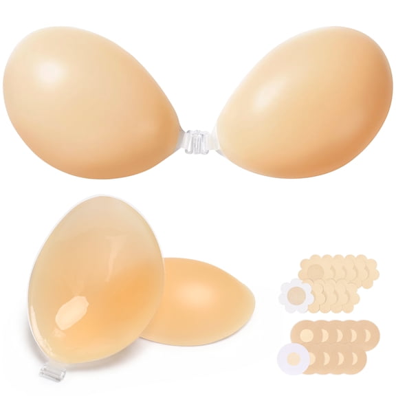 Nimiah Sticky Bra, Silicone Strapless Bra for Women, Reusable Invisible Bra for Backless Dress