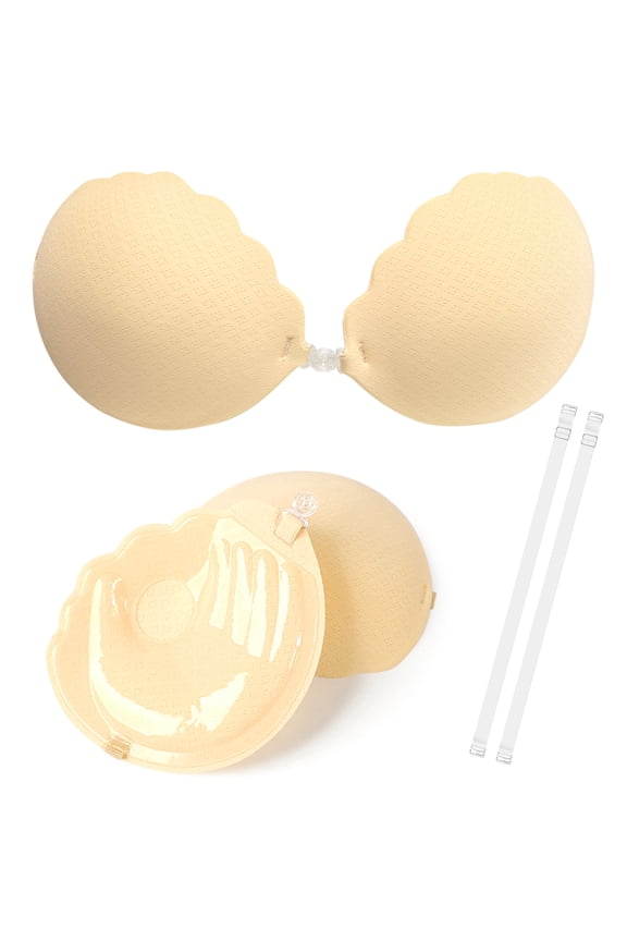 Sticky Strapless Bra, Push Up Bra, Adhesive Bras for Women, Invisible Backless Bras with Nipple Covers