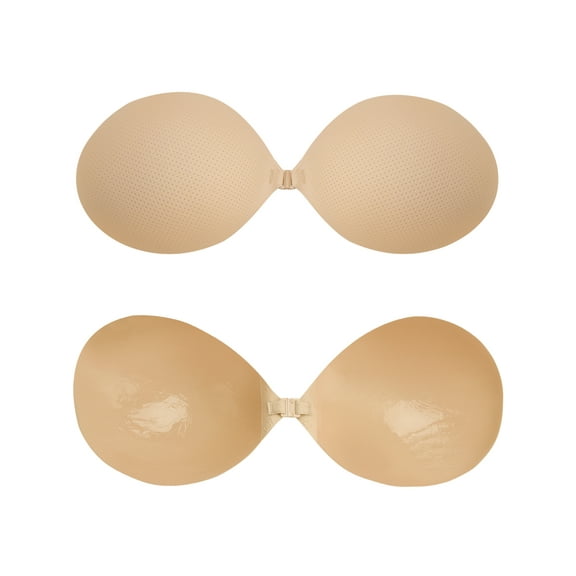 Nimiah Strapless Sticky Bra Push up, Reusable Adhesive Bra Sticky Strapless Bras for Women Invisible Backless Bra for Dress