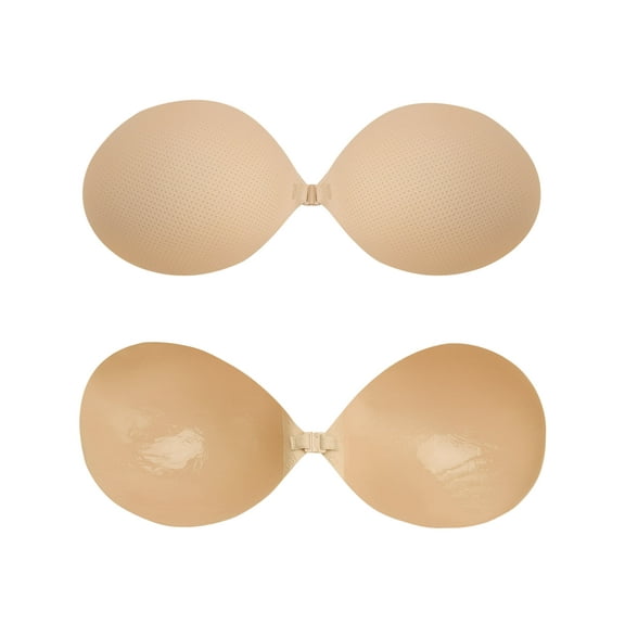 Nimiah Strapless Sticky Bra Push up, Reusable Adhesive Bra Sticky Strapless Bras for Women Invisible Backless Bra for Dress
