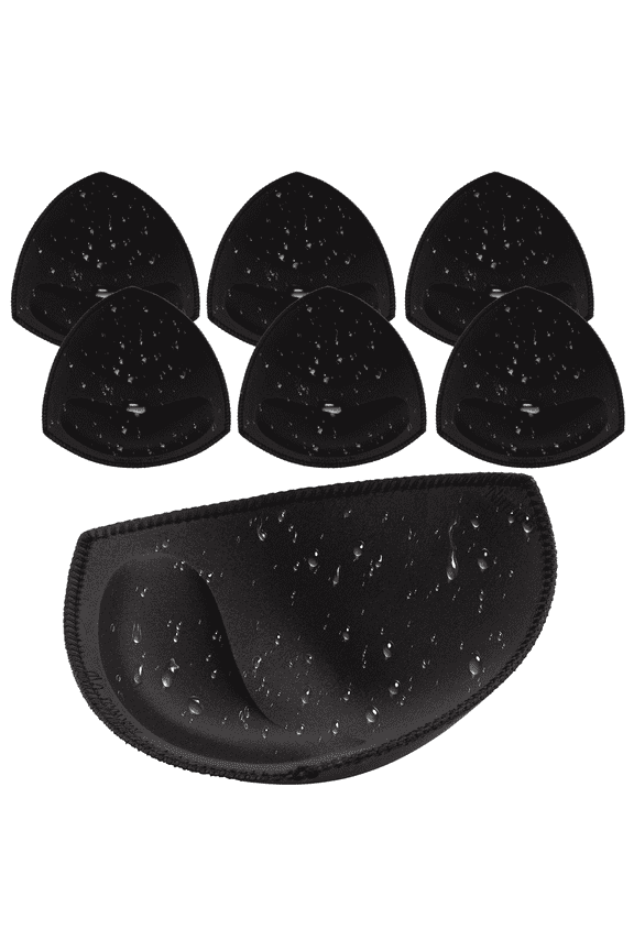 Waterproof Bathing Suit Inserts - Swimsuit Push up Bra Pads 3 Pairs Removable Bikini Padding for Women