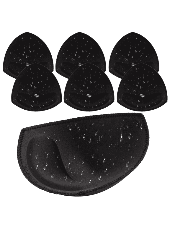 Waterproof Bathing Suit Inserts - Swimsuit Push up Bra Pads 3 Pairs Removable Bikini Padding for Women