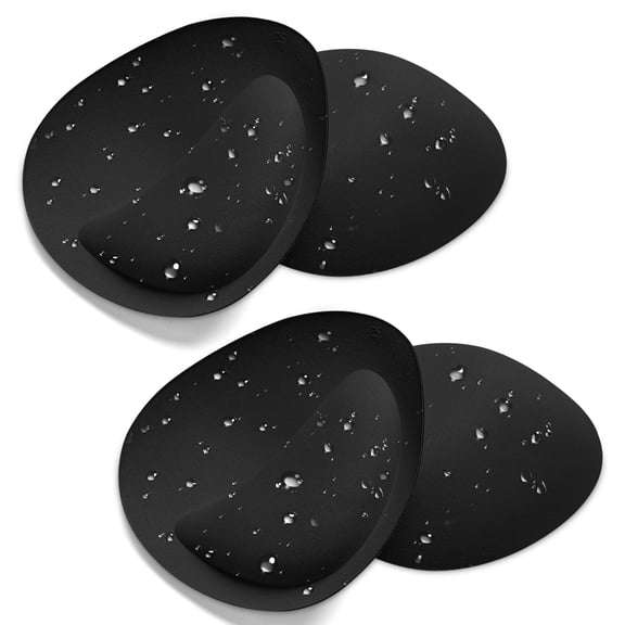 Nimiah Waterproof Swimsuit Bra Pads Inserts, 2 Pairs Thick Bra Pads Inserts, Removable Breast Enhancers Push Up Bra Cups Paddings,Black