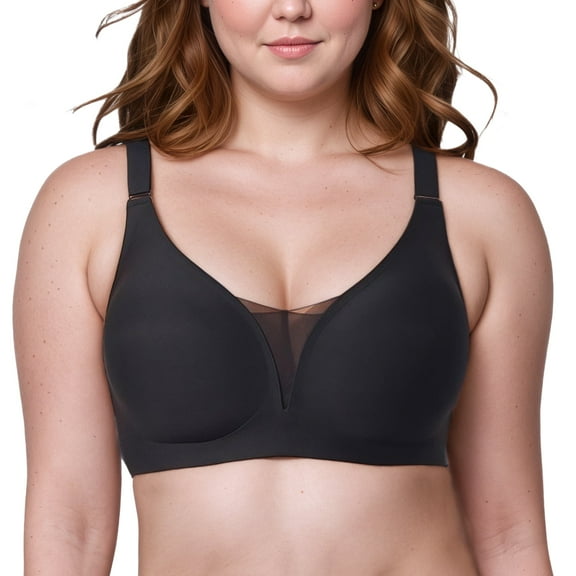 Nimiah Womens V Lace Wireless Seamless Bras Comfort Push Up Bras Supportive Full Coverage Bralettes T Shirt Bra