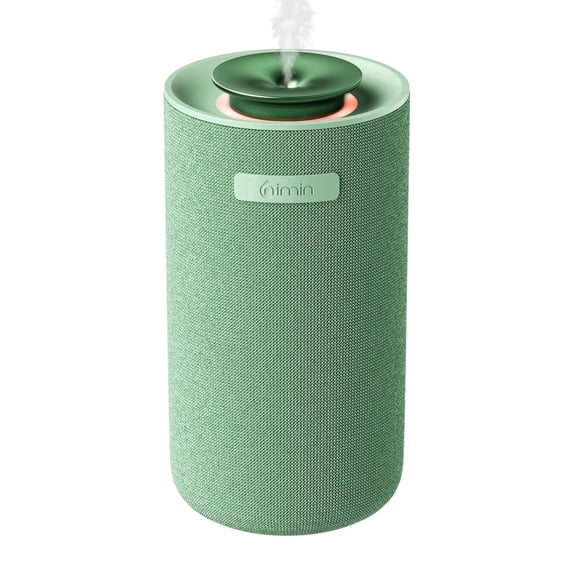 Nimin Waterless Car & Home Essential Oil Diffuser, Vibration Auto Start-Stop Scent Machine, Portable Rechargeable 2000mAh Aromatherapy Diffuser, Adjustable Fragrance, Fits 5/10/15ml Bottles