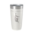 thumbnail image 1 of Nimisila Reservoir Tumbler Lake Map Travel Mug Insulated Laser Engraved Coffee Cup Ohio 20 oz White, 1 of 1