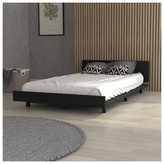Nimmo Twin Bed Frame, Black Wenge