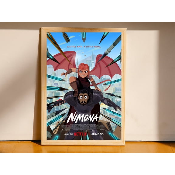 Nimona Movie Poster, Animated Film Collectible House Decor Wall Art Print