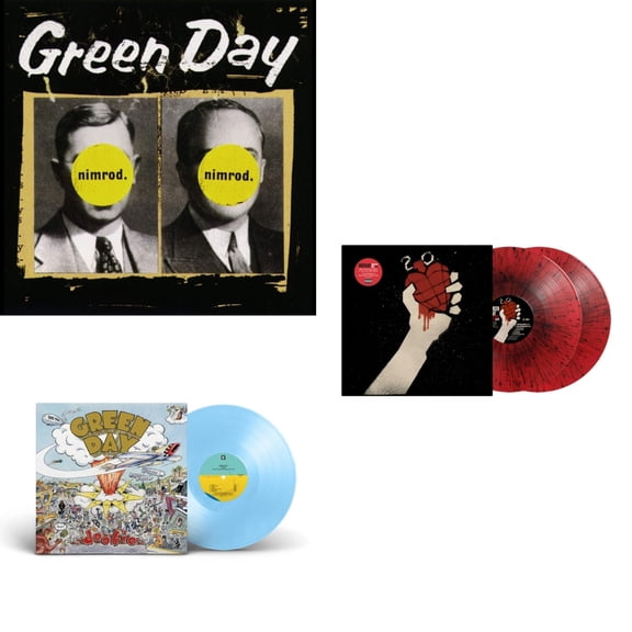 Nimrod & Dookie (X) (Baby Blue LP Vinyl) & American Idiot (2LP/Red & Black Splatter Vinyl)