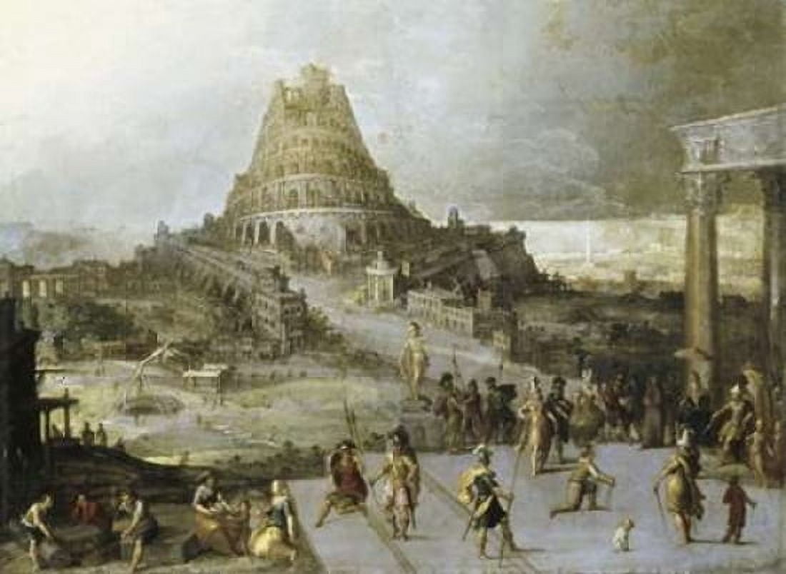 Nimrod Ordering the Construction of the Tower of Babel Canvas Art - Hendrick III Van Cleve (18 x 24)