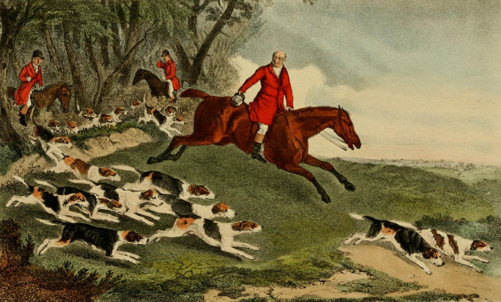 Nimrods Hunting Tours 1903 John Shirley Canvas Art - RB Davis (24 x 36)