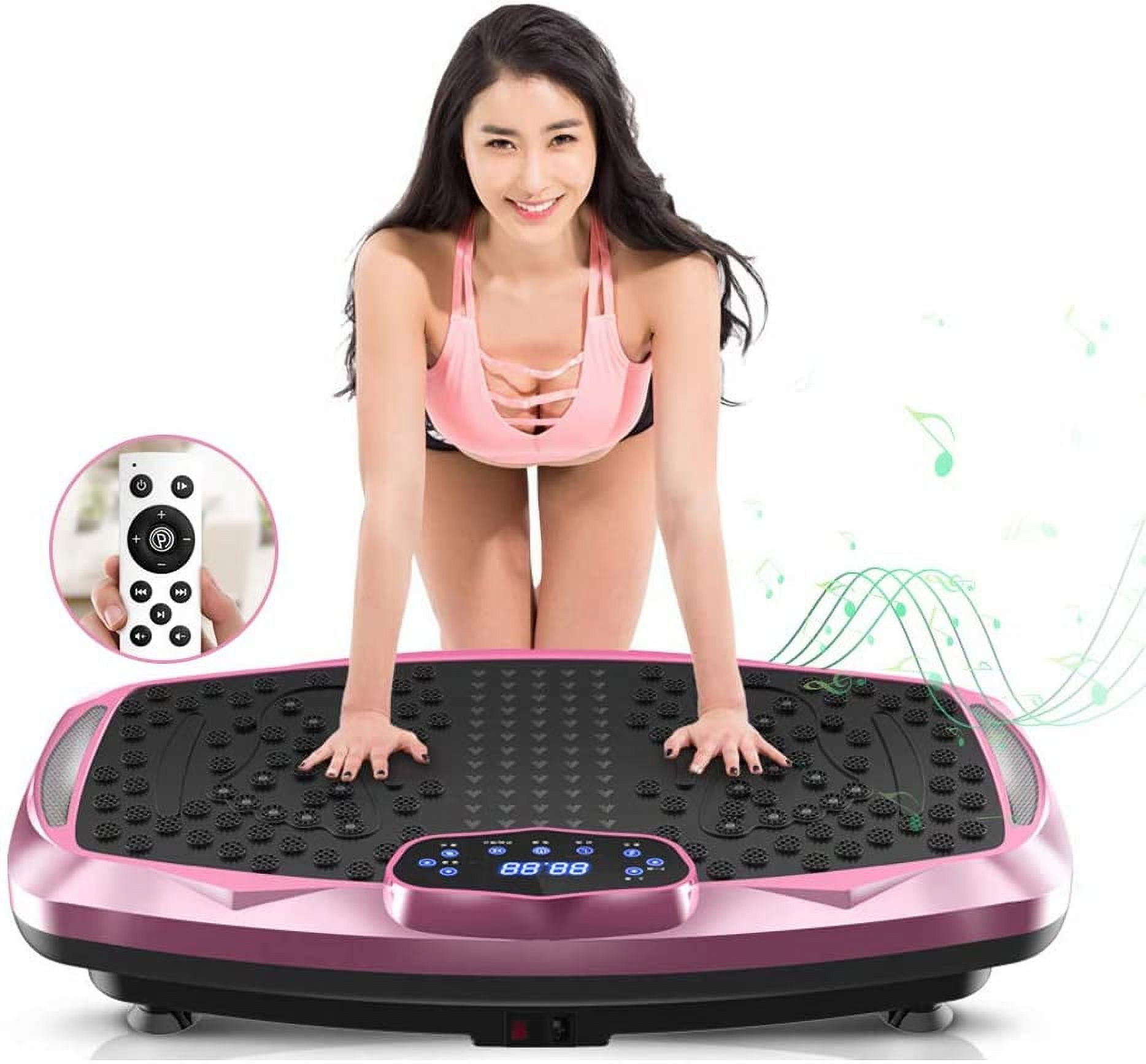 pink vibration plate Vibration Plate Machine For Weight Loss Vibration Plate 400 Lbs Capacity MERACH Pink main image 1