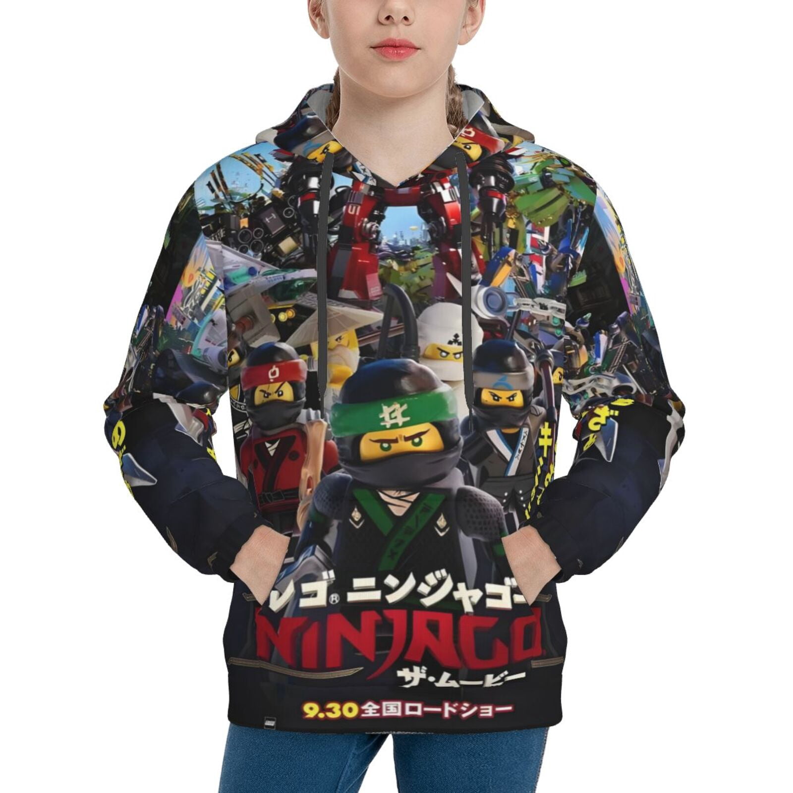 NinJago Printing Hooded Sweater Hoodies For Teens Boys Girls With 