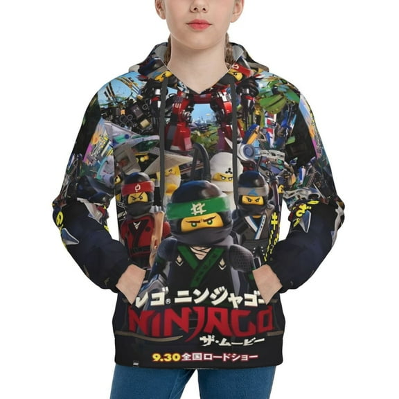 NinJago Printing Hooded Sweater Hoodies For Teens Boys Girls With Pocket Sweatshirt Hoody
