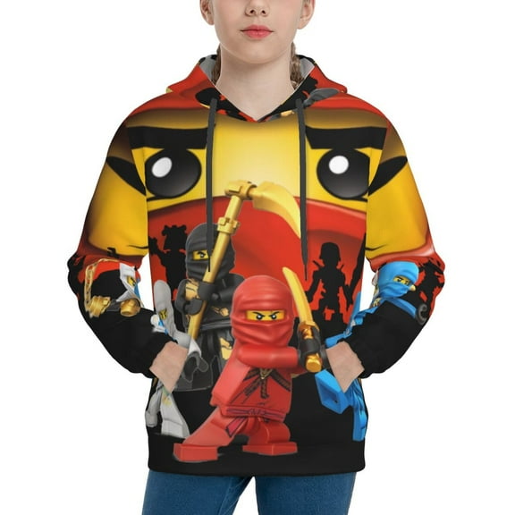 NinJago Printing Hooded Sweater Hoodies For Teens Boys Girls With Pocket Sweatshirt Hoody