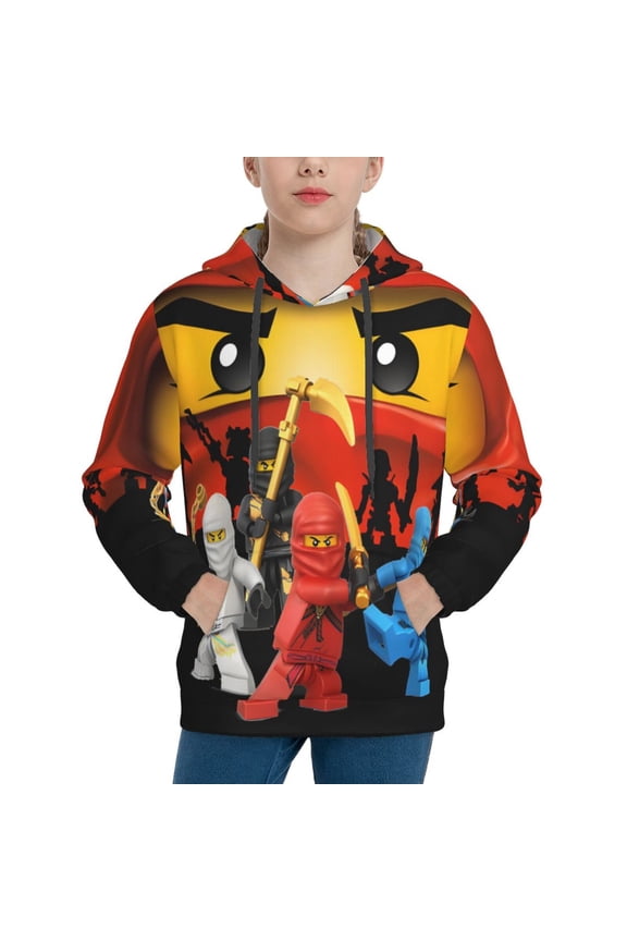 NinJago Printing Hooded Sweater Hoodies For Teens Boys Girls With Pocket Sweatshirt Hoody