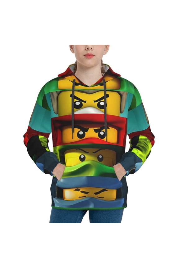 NinJago Teen Long Sleeve Hoodies Novelty Hoodie Youth Pullover Hooded Clothes With Pocket Sweatshirt For Boys Girls