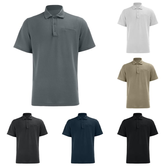 NinXxx Boys Button Down Ice Silk Short Sleeve School Top with Pocket Light Gray 3-4 Years