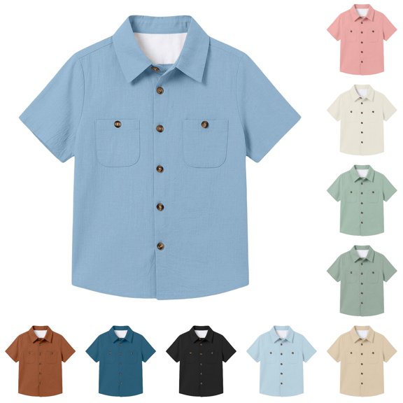 NinXxx Boys Casual Long Sleeve Soft Blend Tee School Play Top Sky Blue 11-12 Years