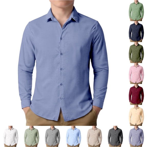 NinXxx Boys Textured Blend Long Sleeve Button Down Collar Casual Shirt Blue1 13-14 Years