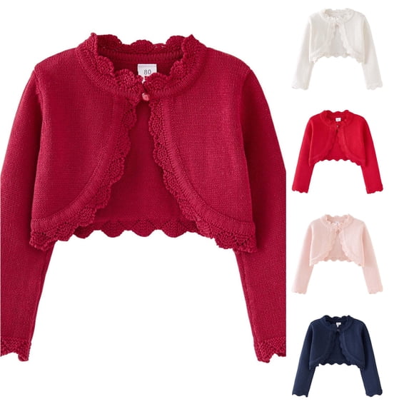 NinXxx Girls Casual Knit Cardigan Open Front Soft Everyday Top 8-9 Years