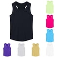 thumbnail image 1 of NinXxx Girls Ribbed Stretch Sleeveless Basic Slim Tee Black 1-2 Years, 1 of 7