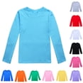 thumbnail image 1 of NinXxx Girls Ribbed Stretch Sleeveless Basic Slim Tee Blue 2-3 Years, 1 of 4