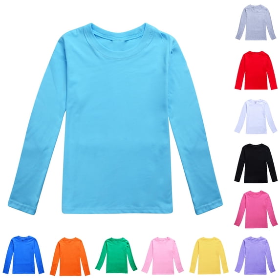 NinXxx Girls Ribbed Stretch Sleeveless Basic Slim Tee Blue 2-3 Years