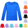 thumbnail image 1 of NinXxx Girls Ribbed Stretch Sleeveless Basic Slim Tee Dark Blue 12-13 Years, 1 of 4
