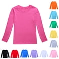 thumbnail image 1 of NinXxx Girls Ribbed Stretch Sleeveless Basic Slim Tee Hot Pink 6-7 Years, 1 of 4