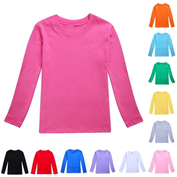 NinXxx Girls Ribbed Stretch Sleeveless Basic Slim Tee Hot Pink 6-7 Years