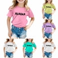 thumbnail image 1 of NinXxx Girls Squid Theme Printed Loose Summer Tee Pink 6-7 Years, 1 of 4