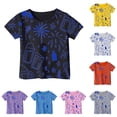 thumbnail image 1 of NinXxx Girls Summer Loose Short Sleeve Outdoor School Tee Black 4-5 Years, 1 of 4