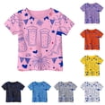 thumbnail image 1 of NinXxx Girls Summer Loose Short Sleeve Outdoor School Tee Pink 1-2 Years, 1 of 4