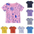 thumbnail image 1 of NinXxx Girls Summer Loose Short Sleeve Outdoor School Tee Pink 6-7 Years, 1 of 4