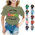 thumbnail image 1 of NinXxx Kids Back To School Graphic Round Neck Short Sleeve Tee Light Green 3-4 Years, 1 of 4