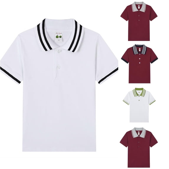 NinXxx Kids Classic Loose Short Tunic Soft Solid School T Shirt Top White 2-3 Years