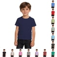 thumbnail image 1 of NinXxx Kids Soft Breathable Basic Round Neck Short Sleeve Tee Top Navy 11-12 Years, 1 of 7