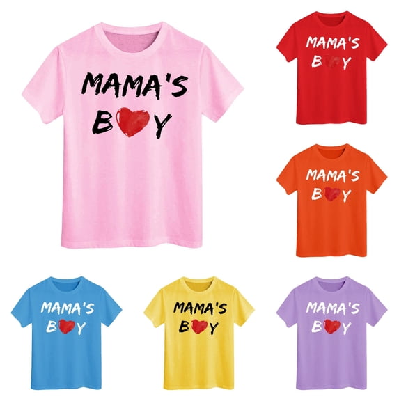 NinXxx Mama's Boy Toddler Shirt Baby Tee Casual Graphic Pink 2-3 Years
