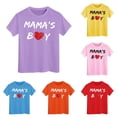 thumbnail image 1 of NinXxx Mama's Boy Toddler Shirt Baby Tee Casual Graphic Purple 1-2 Years, 1 of 4